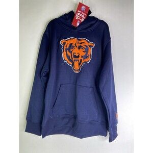 Chicago Bears Ultra Game NFL Blue Hoodie Sweatshirt Kids Boys Girls Size 10-12